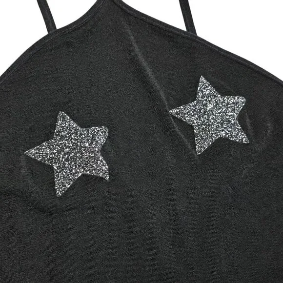 Nasty Gal Women's Star Embellished Black Halter Jumpsuit - Picture 4 of 15